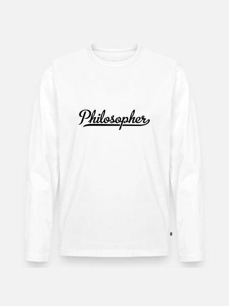 Philosopher - Men's Premium Organic Long Sleeve Shirt - white