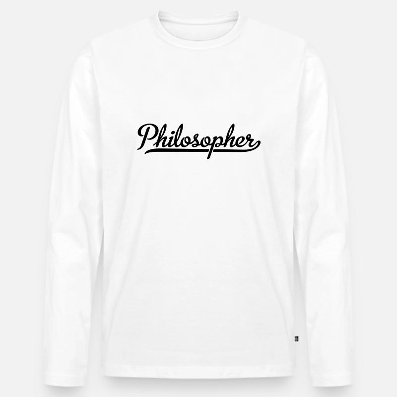 Philosoph - Männer Premium Bio Langarmshirt - Weiß
