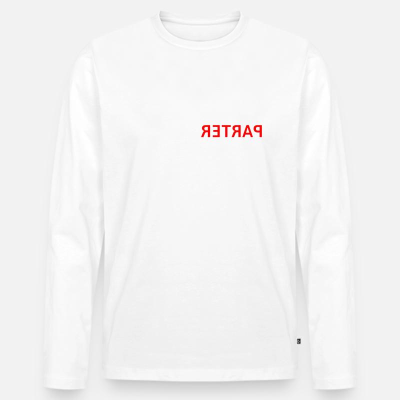 Palindrom - Männer Premium Bio Langarmshirt - Weiß