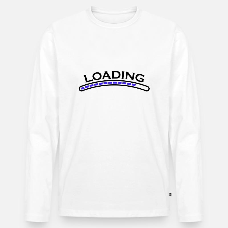 loading ladebalken - Männer Premium Bio Langarmshirt - Weiß