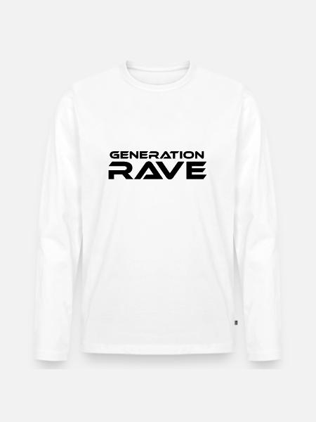 Generation Rave Techno Festival Outfit - Men's Premium Organic Long Sleeve Shirt - white