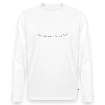 Sonnengruß - Männer Premium Bio Langarmshirt - Weiß - Vorne - Nico (187cm)