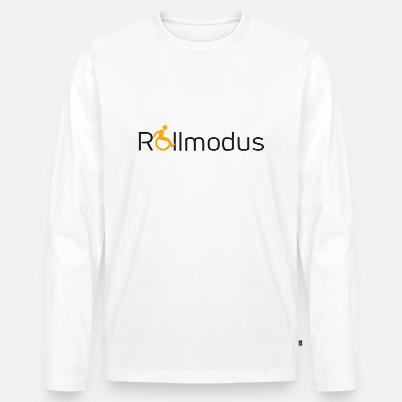 Rollmodus - Männer Premium Bio Langarmshirt - Weiß