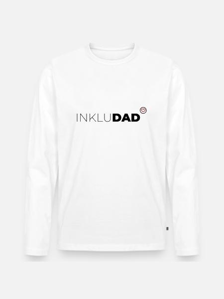 Inkludad - Männer Premium Bio Langarmshirt - Weiß