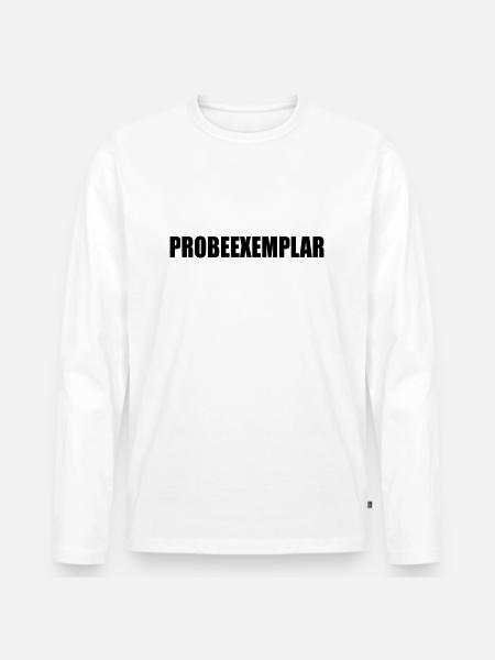 PROBEEXEMPLAR - Männer Premium Bio Langarmshirt - Weiß