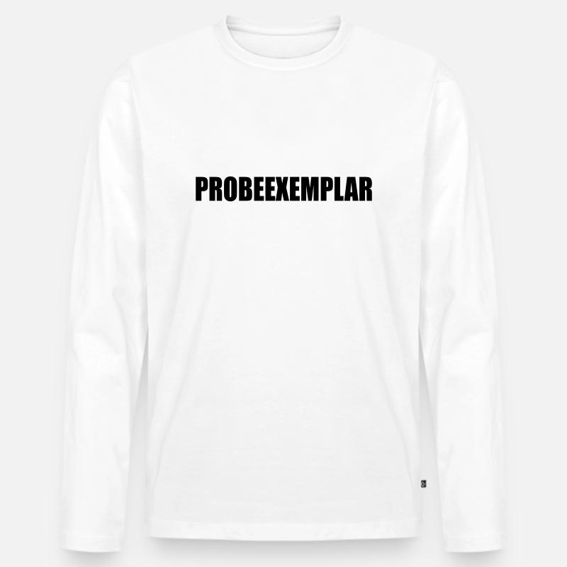PROBEEXEMPLAR - Männer Premium Bio Langarmshirt - Weiß