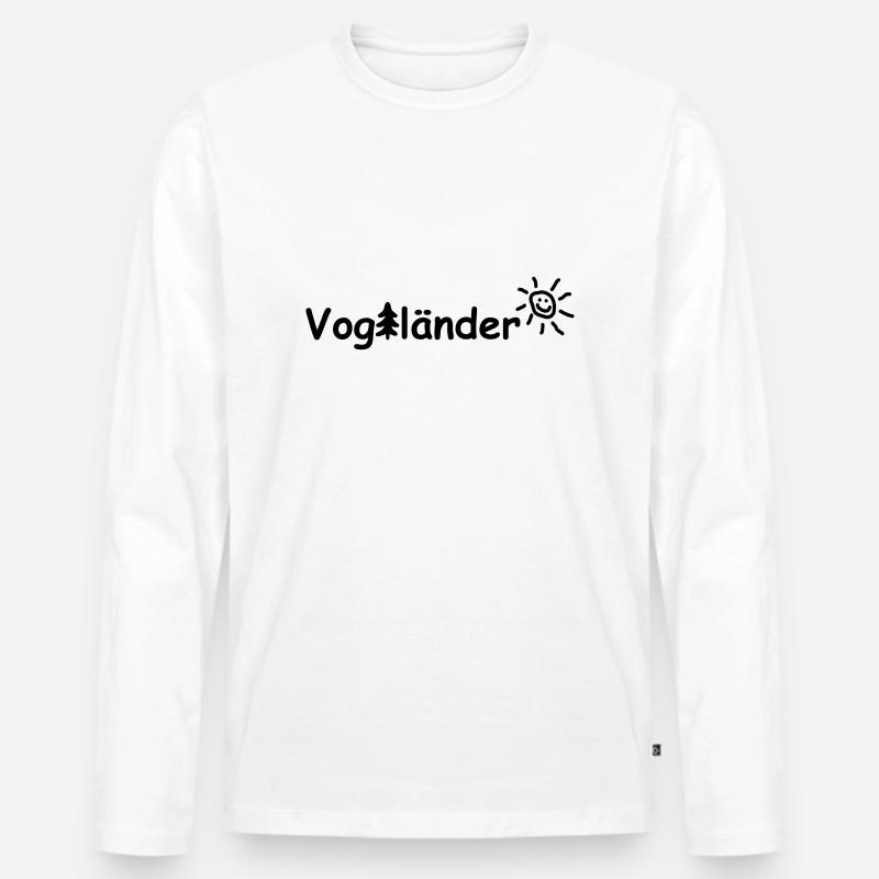 Vogtländer - Männer Premium Bio Langarmshirt - Weiß