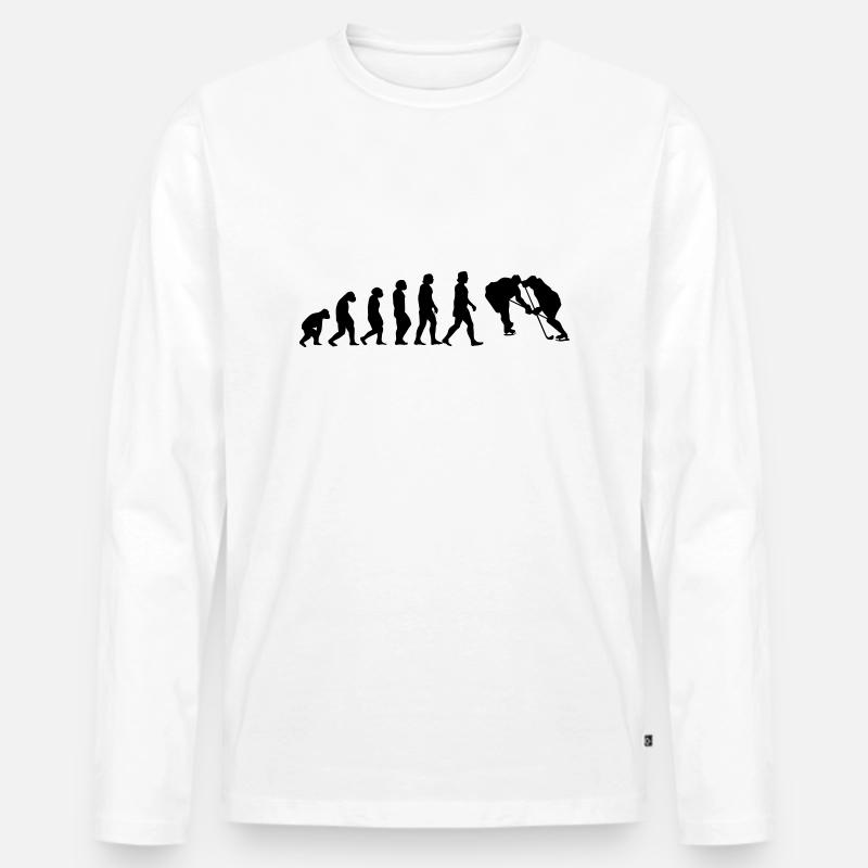evolution hockey - Männer Premium Bio Langarmshirt - Weiß
