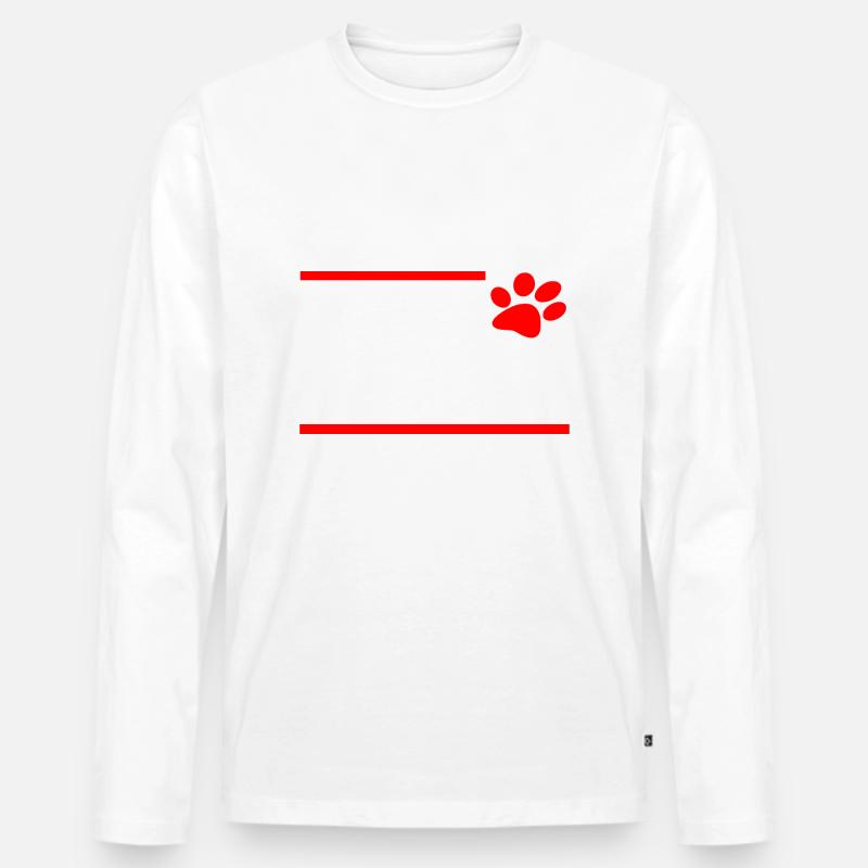der Hundevater - Männer Premium Bio Langarmshirt - Weiß