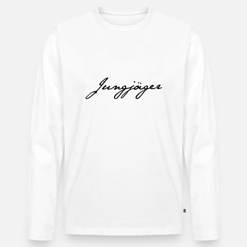 Jung-Jäger - Männer Premium Bio Langarmshirt - Weiß