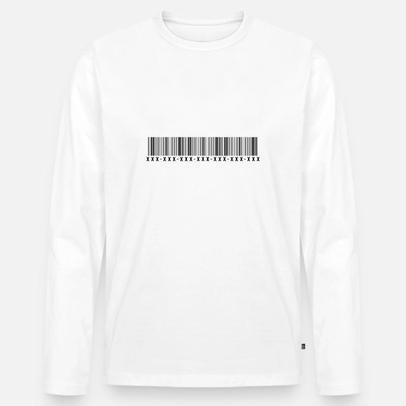 Barcode - Barcode - Strips - Codes - Men's Premium Organic Long Sleeve Shirt - white