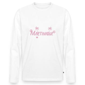 Martinique - T-shirt manches longues Premium bio Homme - blanc - Devant - Nico (187cm)