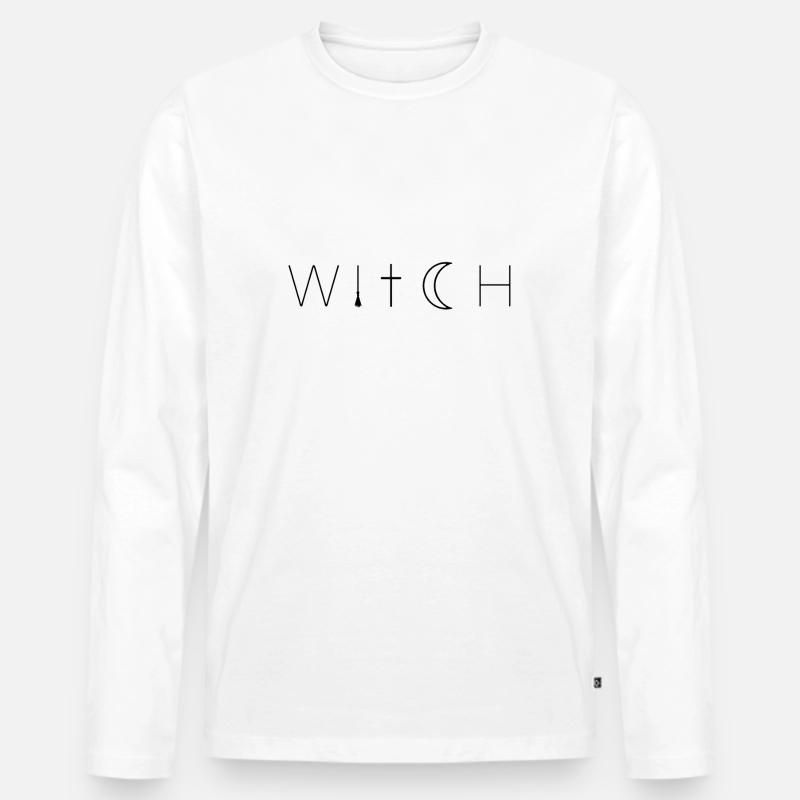 Witch - Männer Premium Bio Langarmshirt - Weiß