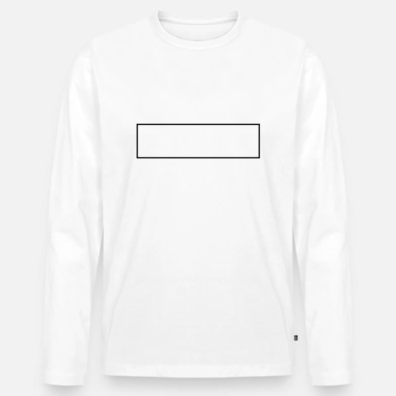 Rechteck - Männer Premium Bio Langarmshirt - Weiß