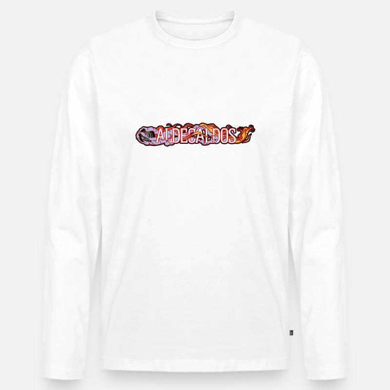 Aldecaldos Textgrafik - Männer Premium Bio Langarmshirt - Weiß