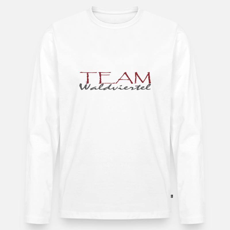 Team Waldviertel - Männer Premium Bio Langarmshirt - Weiß