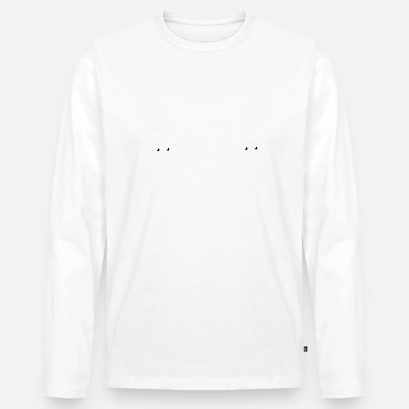 Die 3 Affen - Männer Premium Bio Langarmshirt - Weiß