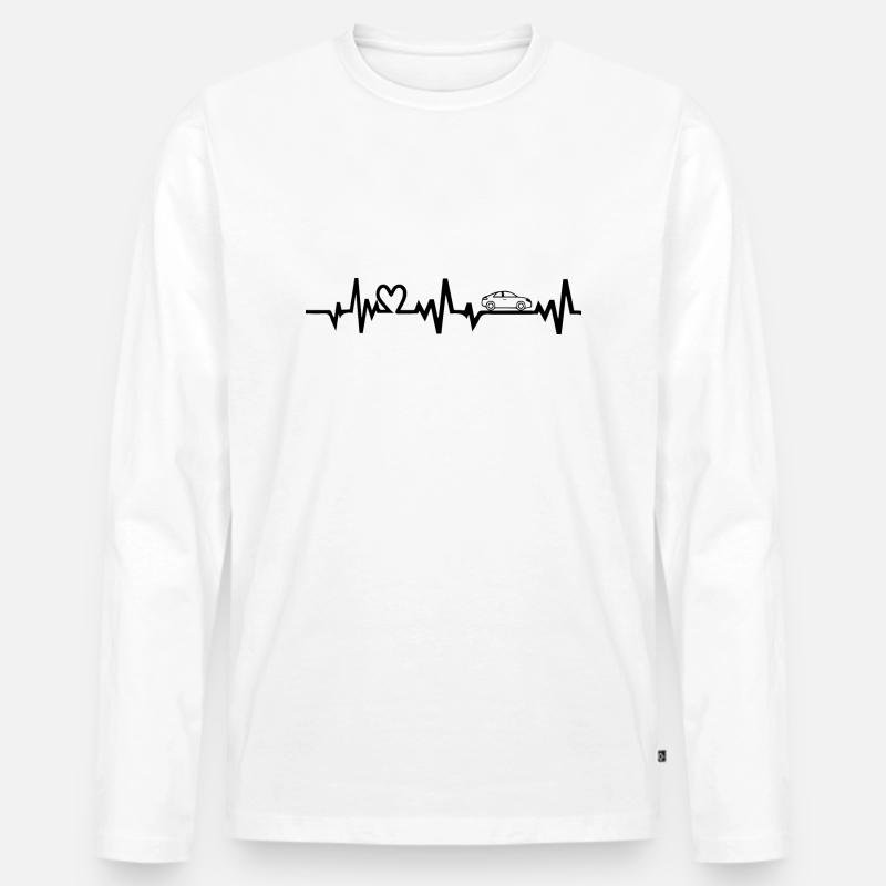 Car Auto - Männer Premium Bio Langarmshirt - Weiß