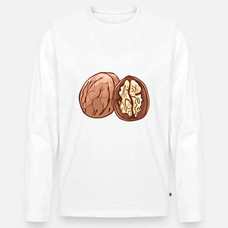 Real walnut nuts nut walnutwalnuts - Men's Premium Organic Long Sleeve Shirt - white