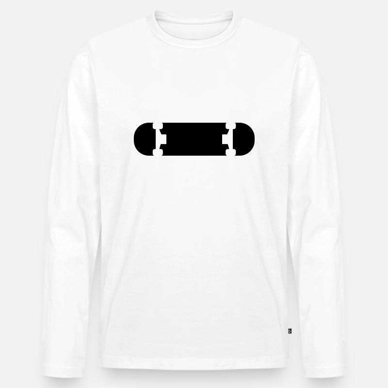 Skateboard - Men's Premium Organic Long Sleeve Shirt - white