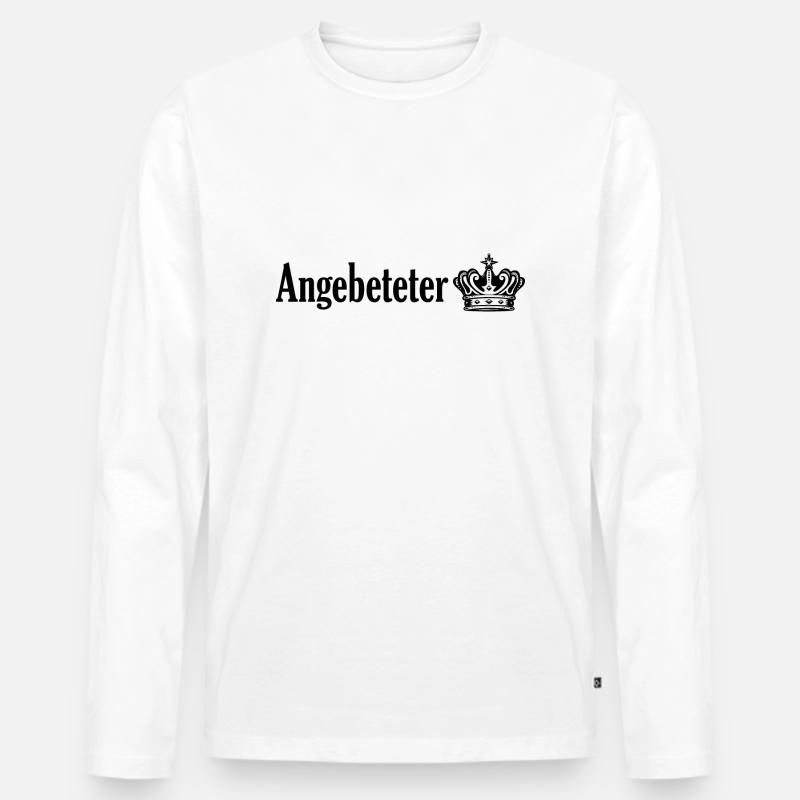 Angebeteter - Männer Premium Bio Langarmshirt - Weiß