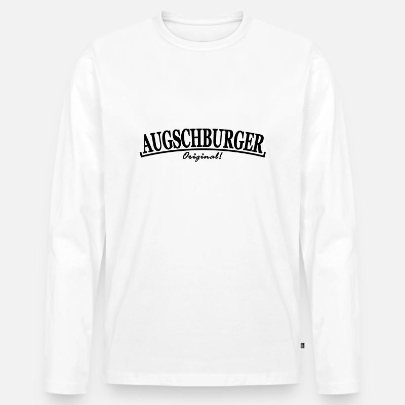 Augschburger, Original - Männer Premium Bio Langarmshirt - Weiß