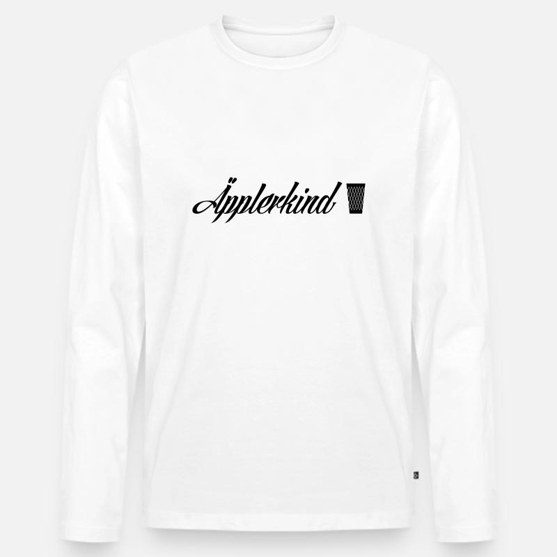 Äpplerkind Frankfurt - Stadtgeschenke - Männer Premium Bio Langarmshirt - Weiß