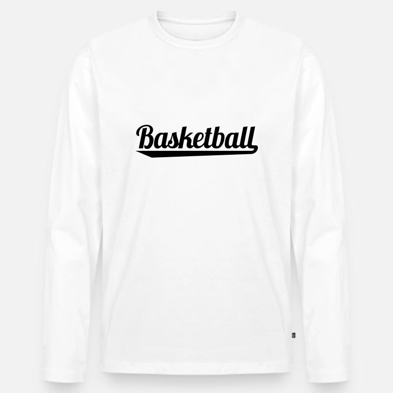 Basketball - Männer Premium Bio Langarmshirt - Weiß