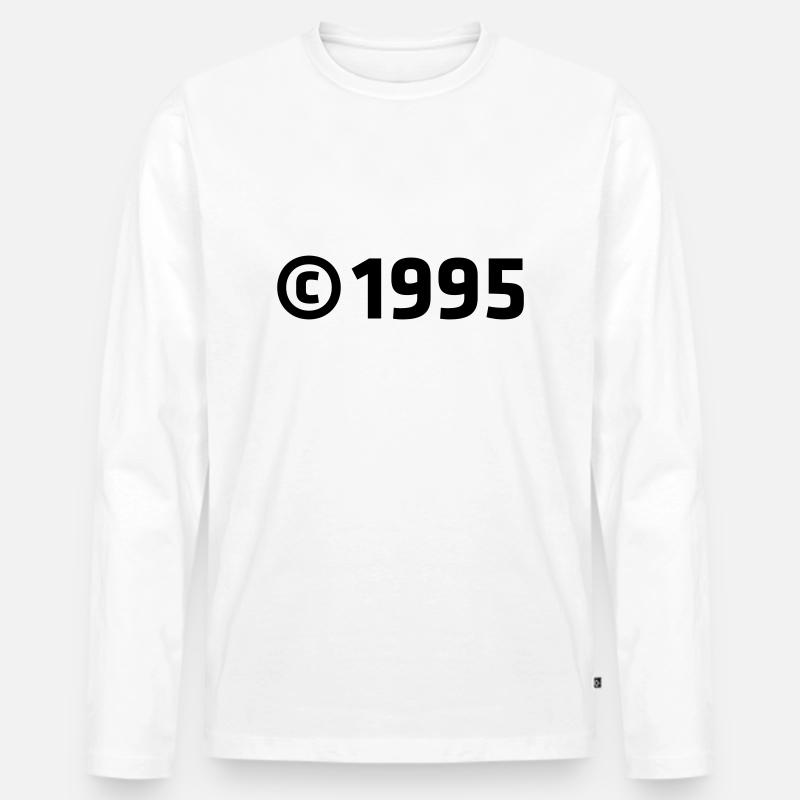 Copyright 1995 - Männer Premium Bio Langarmshirt - Weiß