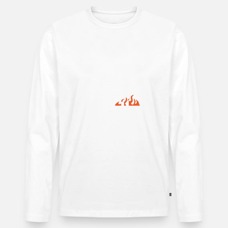 The Grillfather - Männer Premium Bio Langarmshirt - Weiß
