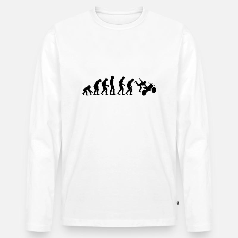 motocross_evolution - Männer Premium Bio Langarmshirt - Weiß
