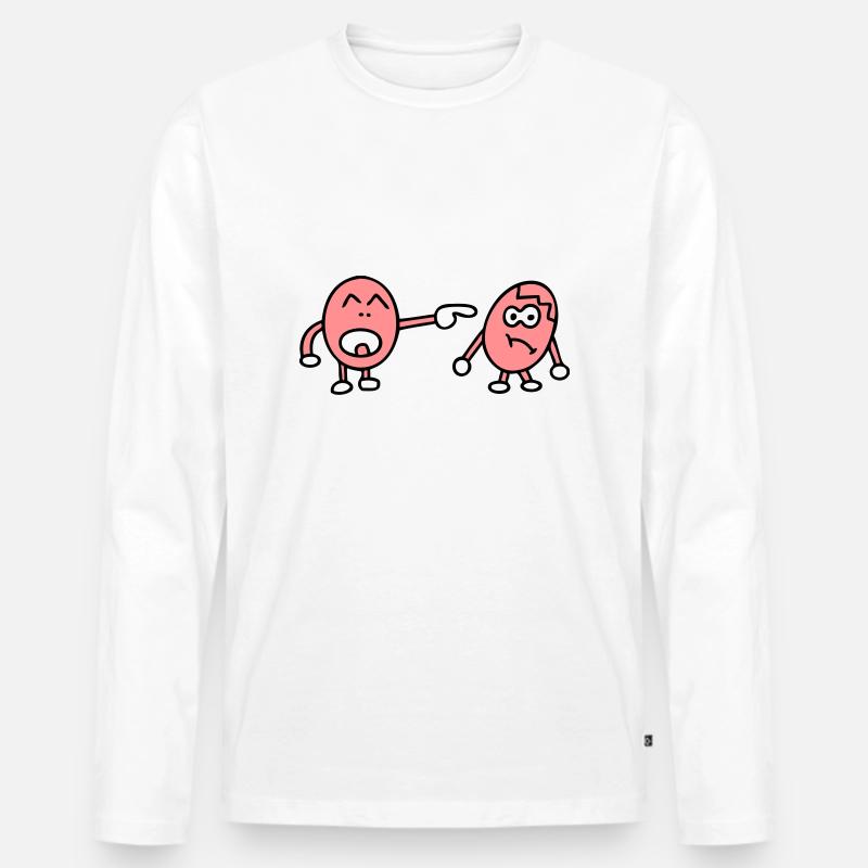 Witzige Eierköpfe - Männer Premium Bio Langarmshirt - undefined