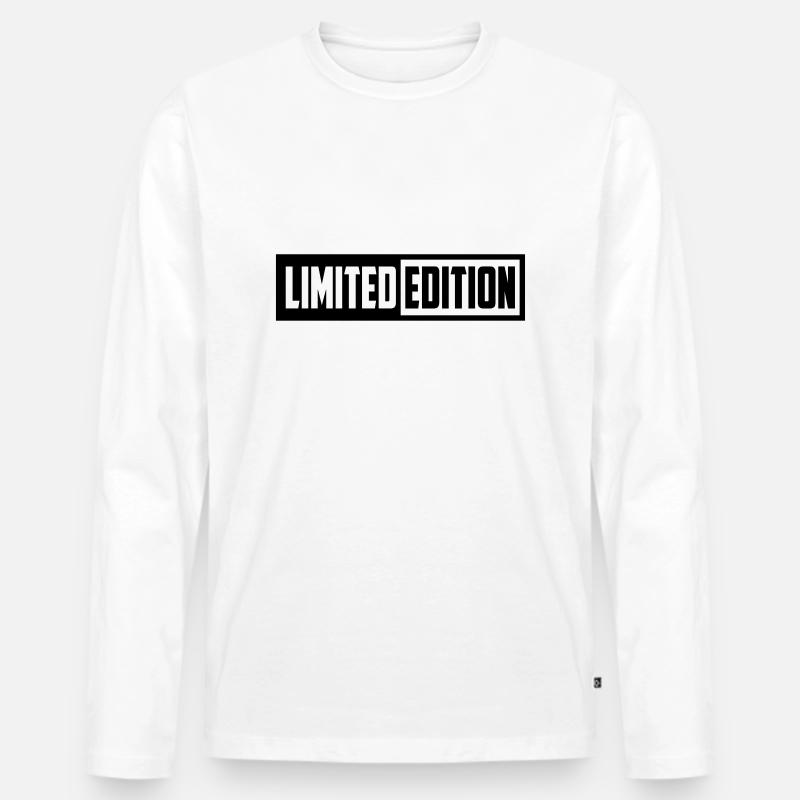 Limited Edition - Männer Premium Bio Langarmshirt - Weiß