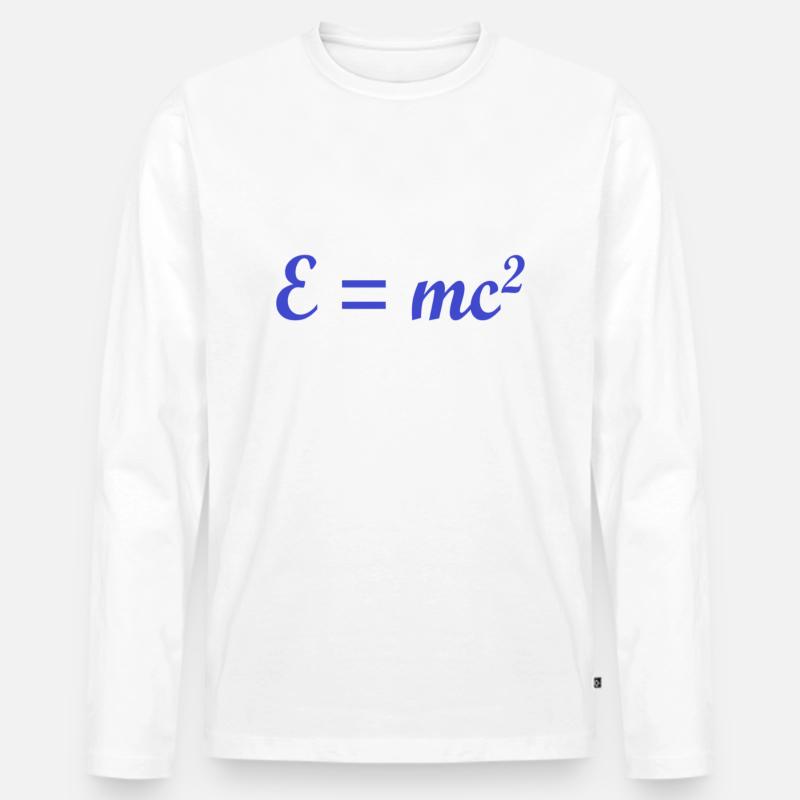 e ist gleich mc2 - Männer Premium Bio Langarmshirt - Weiß
