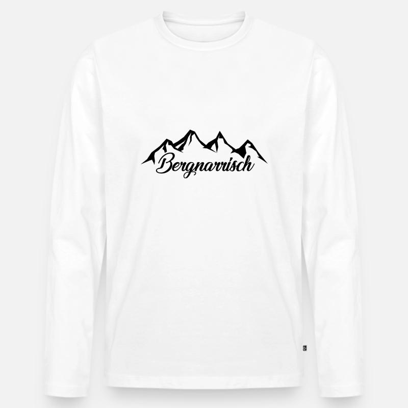 Bergnarrisch - (2) - Männer Premium Bio Langarmshirt - Weiß