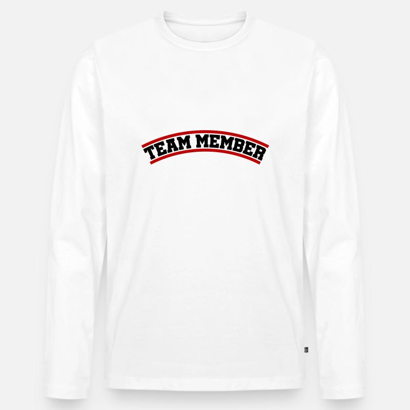 Team Mitglied - Männer Premium Bio Langarmshirt - Weiß