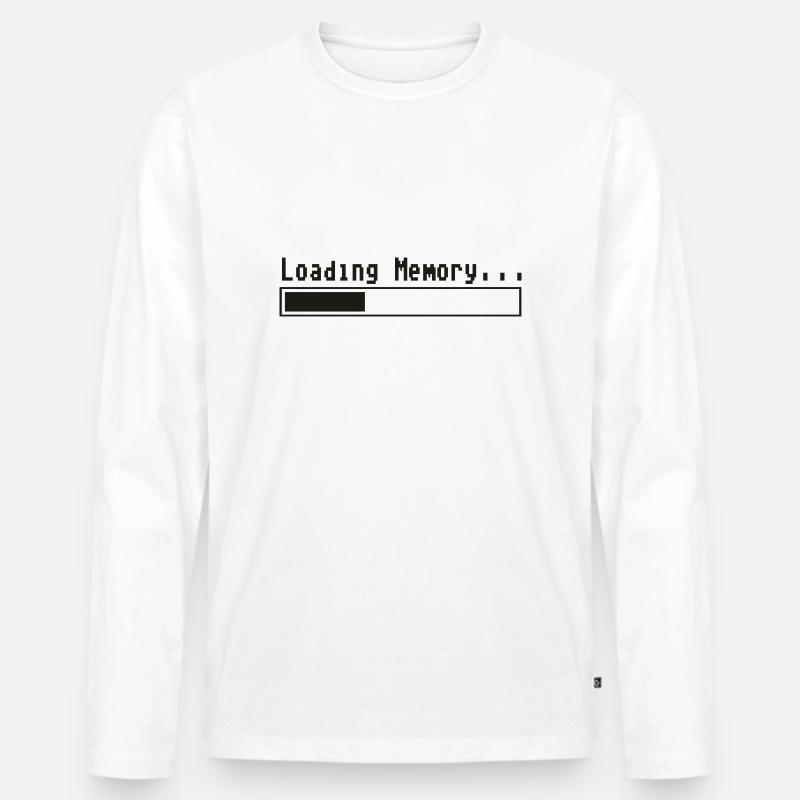 Loading Memory... - Männer Premium Bio Langarmshirt - Weiß