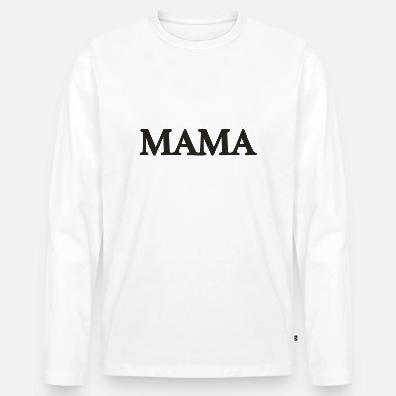 mama (1c) - Männer Premium Bio Langarmshirt - Weiß