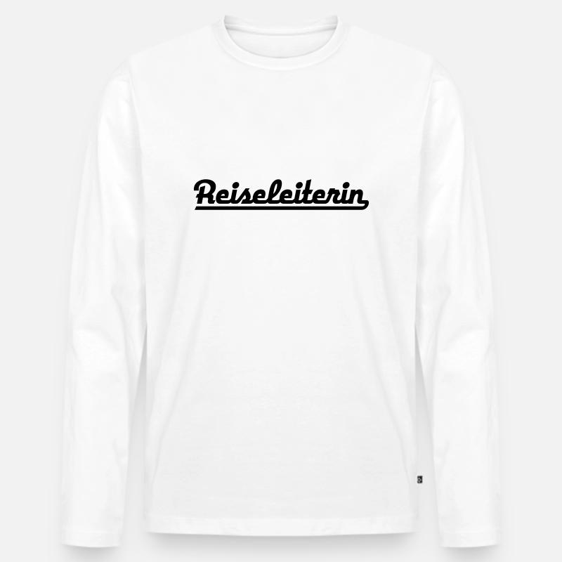 Reiseleiterin - Männer Premium Bio Langarmshirt - Weiß
