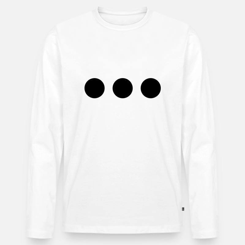 dotdotdot - Männer Premium Bio Langarmshirt - Weiß