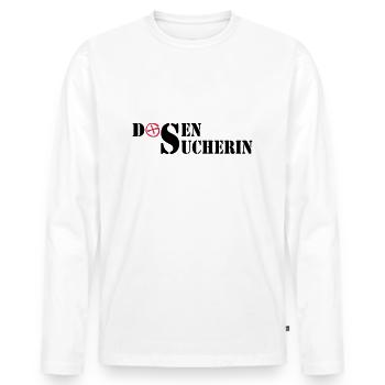 Dosensucherin - 2colors - 2011 - Men's Premium Organic Long Sleeve Shirt - white - Front - Nico (187cm)