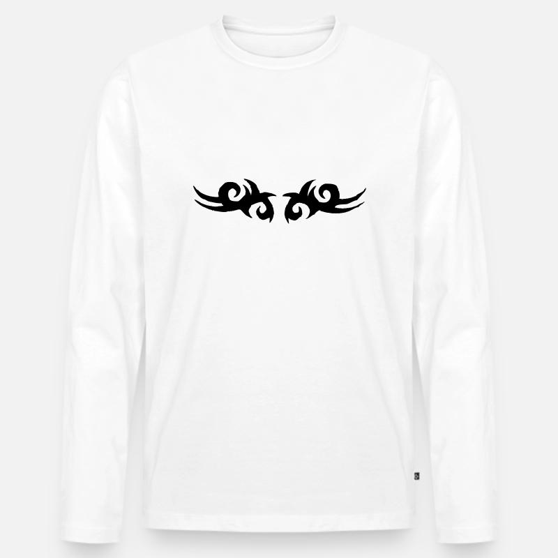 tribal tattoo - Männer Premium Bio Langarmshirt - Weiß