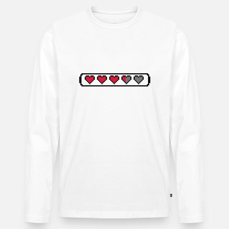 Lifebar - Männer Premium Bio Langarmshirt - Weiß