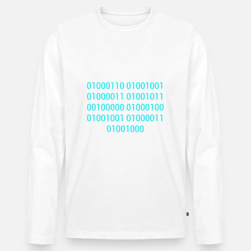 BINARY CODE / BINÄRCODE F**K DICH GESCHENKIDEE Männer Premium Bio Langarmshirt