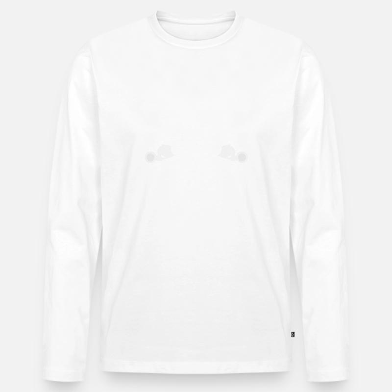Speedskating White - Männer Premium Bio Langarmshirt - undefined