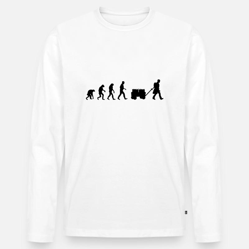 beer evolution - Men's Premium Organic Long Sleeve Shirt - white
