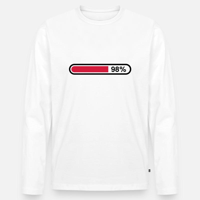 loading_bar__1f2 - Männer Premium Bio Langarmshirt - Weiß