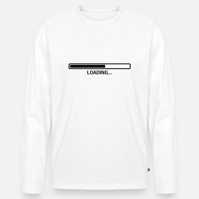 loading_bar_f1 - Männer Premium Bio Langarmshirt - Weiß
