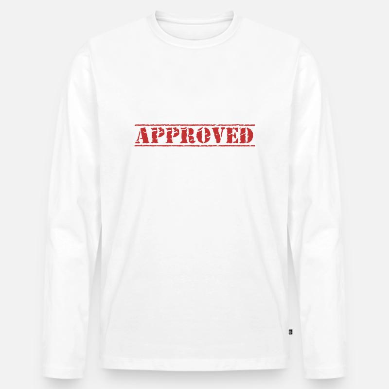 APPROVED - Männer Premium Bio Langarmshirt - Weiß