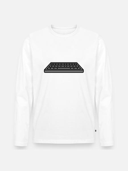 Keyboard Input Computer Design - Men's Premium Organic Long Sleeve Shirt - white